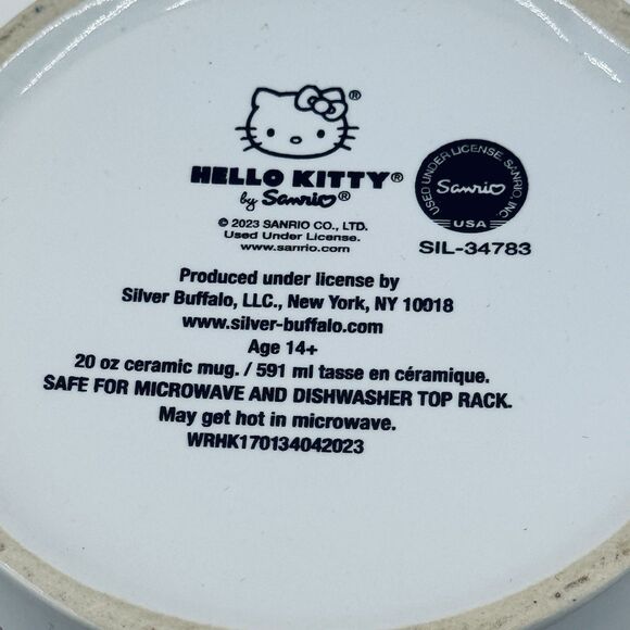 Hello Kitty Pilot In A Plane Lets Go Large 20 oz. Coffee Mug Sanrio Travel - Picture 7 of 9